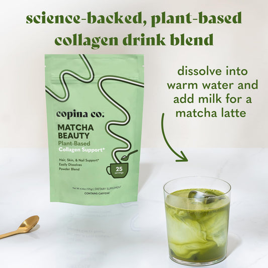 Copina Co vegan collagen booster blend scoop ready to mix