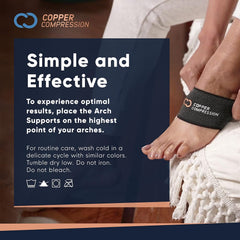 Athlete using Copper Compression arch support for steady foot comfort.