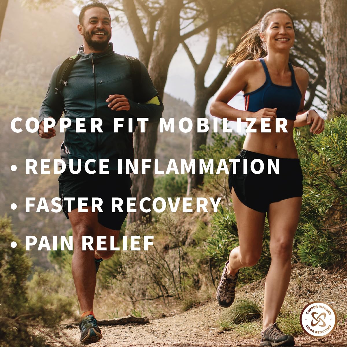 Copper Fit Mobilizer Arch Wrap arch-support feature shown for stability
