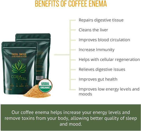Cor-Vital detox coffee ground showing pure, mold-free formula for safer cleanse routines.