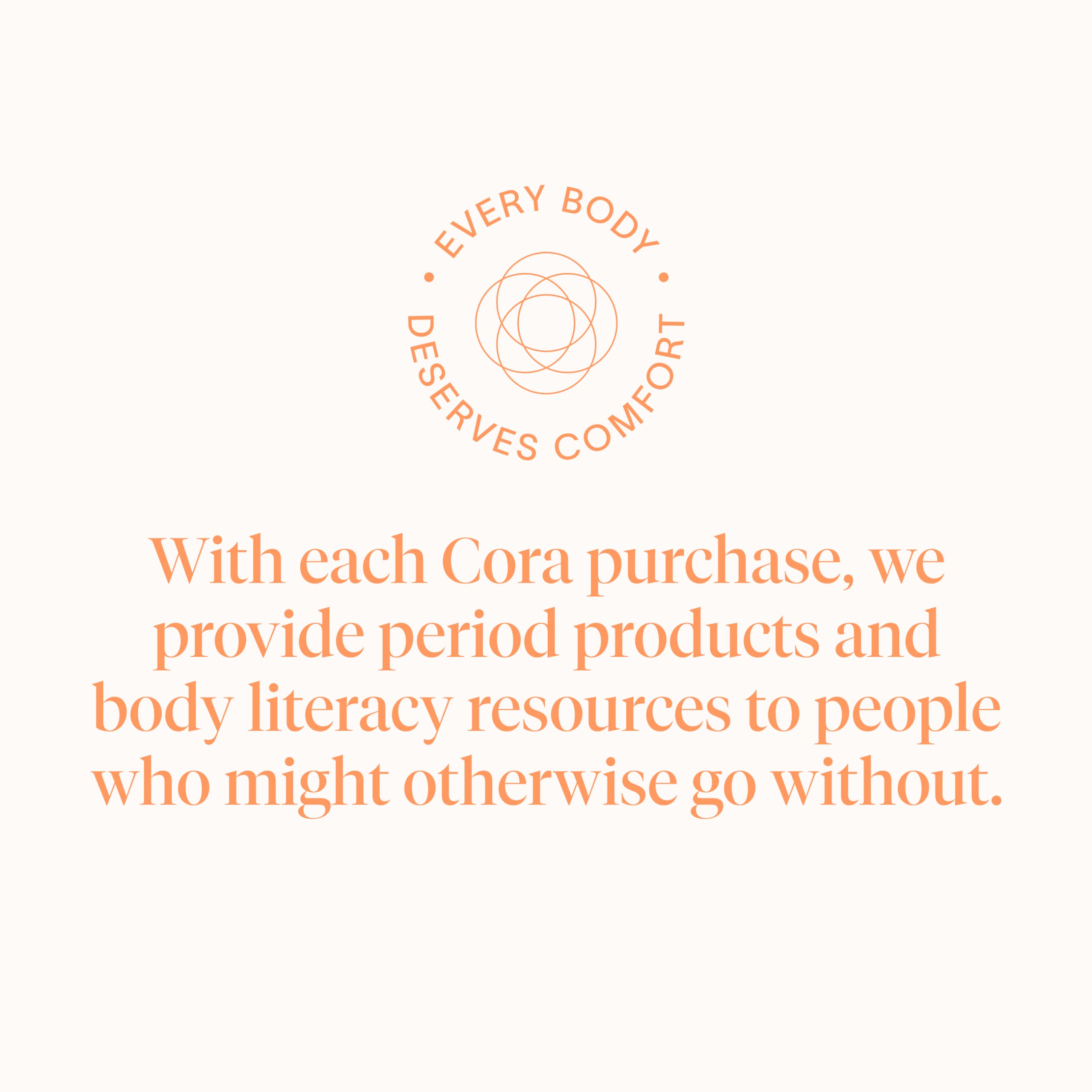 Cora eco-conscious, applicator-free design reduces waste