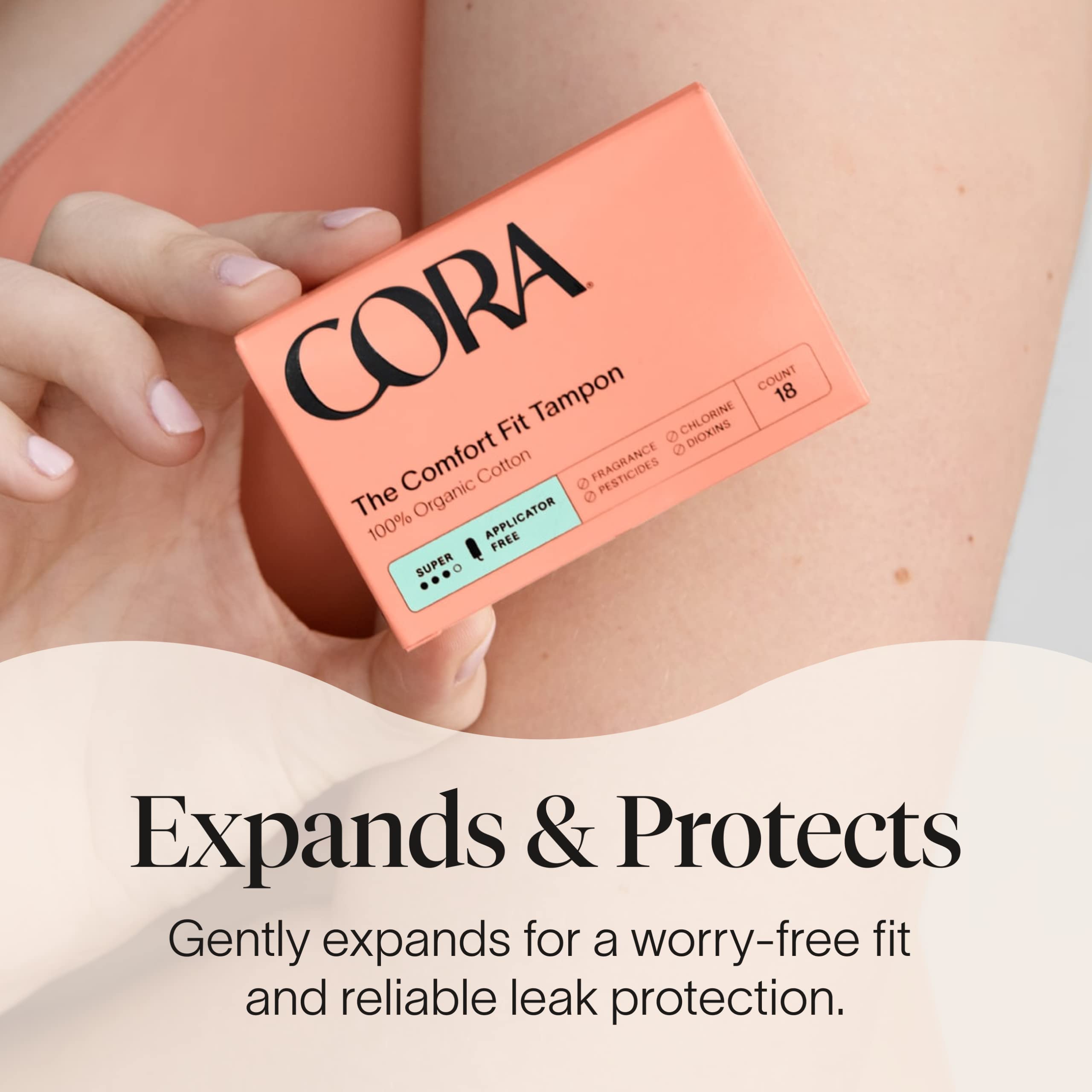 Cora rounded tip enables easy digital insertion with comfort