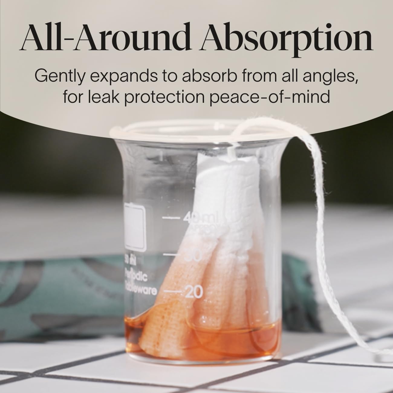 Cora soft-touch applicator demonstrates BPA-free plastic for smooth insertion