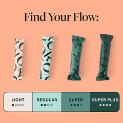 Cora StayDry string on tampons for reliable, discreet wear.