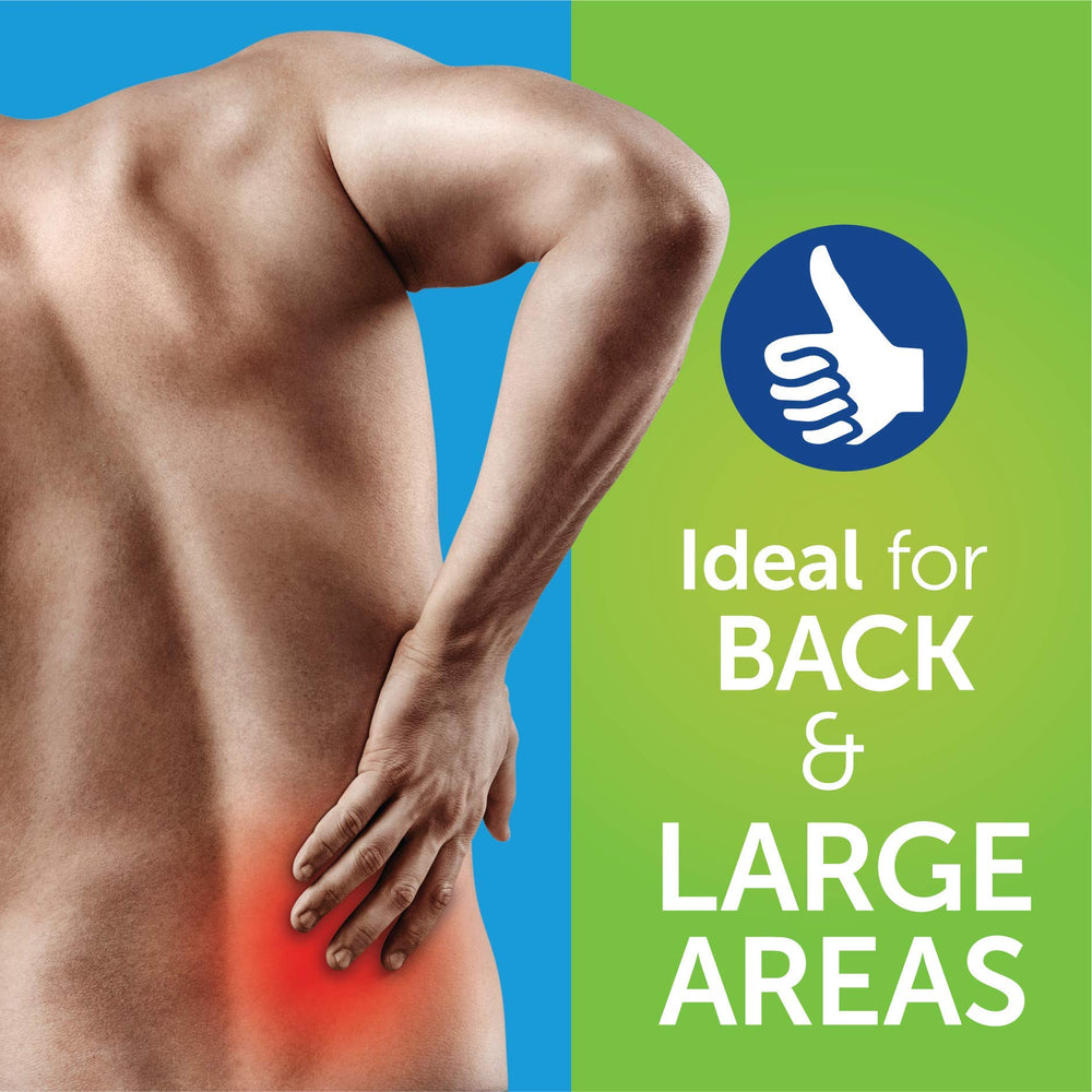 Coralite patch on sore muscle area delivers quick cooling sensation.