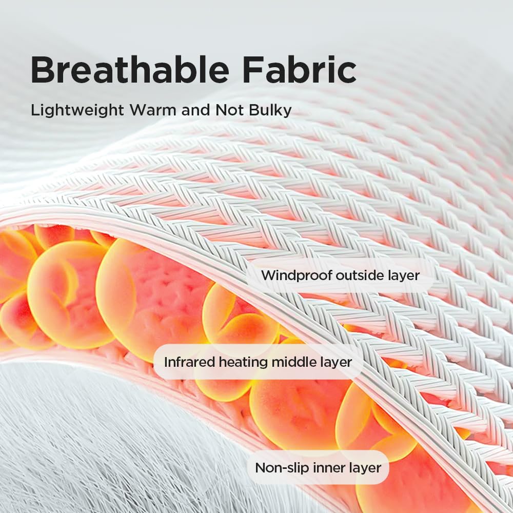 Rechargeable 1800mAh battery powers multiple sessions on the Cordless Ankle Massager.