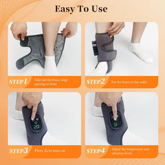 Cordless Foot & Ankle Massager in use providing soothing heat and massage
