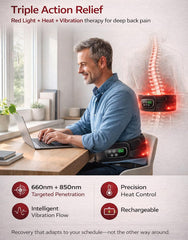 Deep-penetrating heat with infrared lights for comfortable warmth.