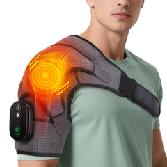 Cordless Shoulder Heating Pad battery indicator shows charging status for convenience.