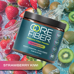 Core Fiber pour demonstrates sugar-free powder for easy mixing and digestive comfort