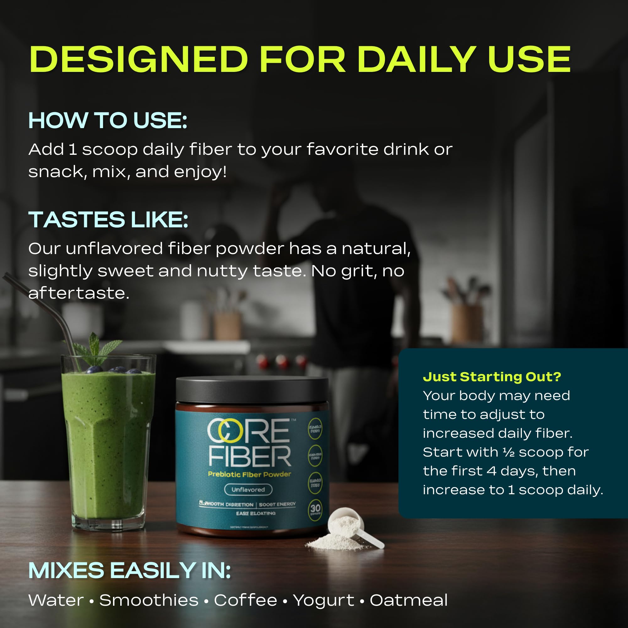 Core Fiber travel-friendly packaging in a gym bag.