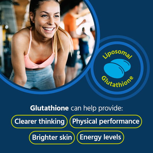 Core Med Science Liposomal Glutathione softgels close-up, easy-to-swallow.