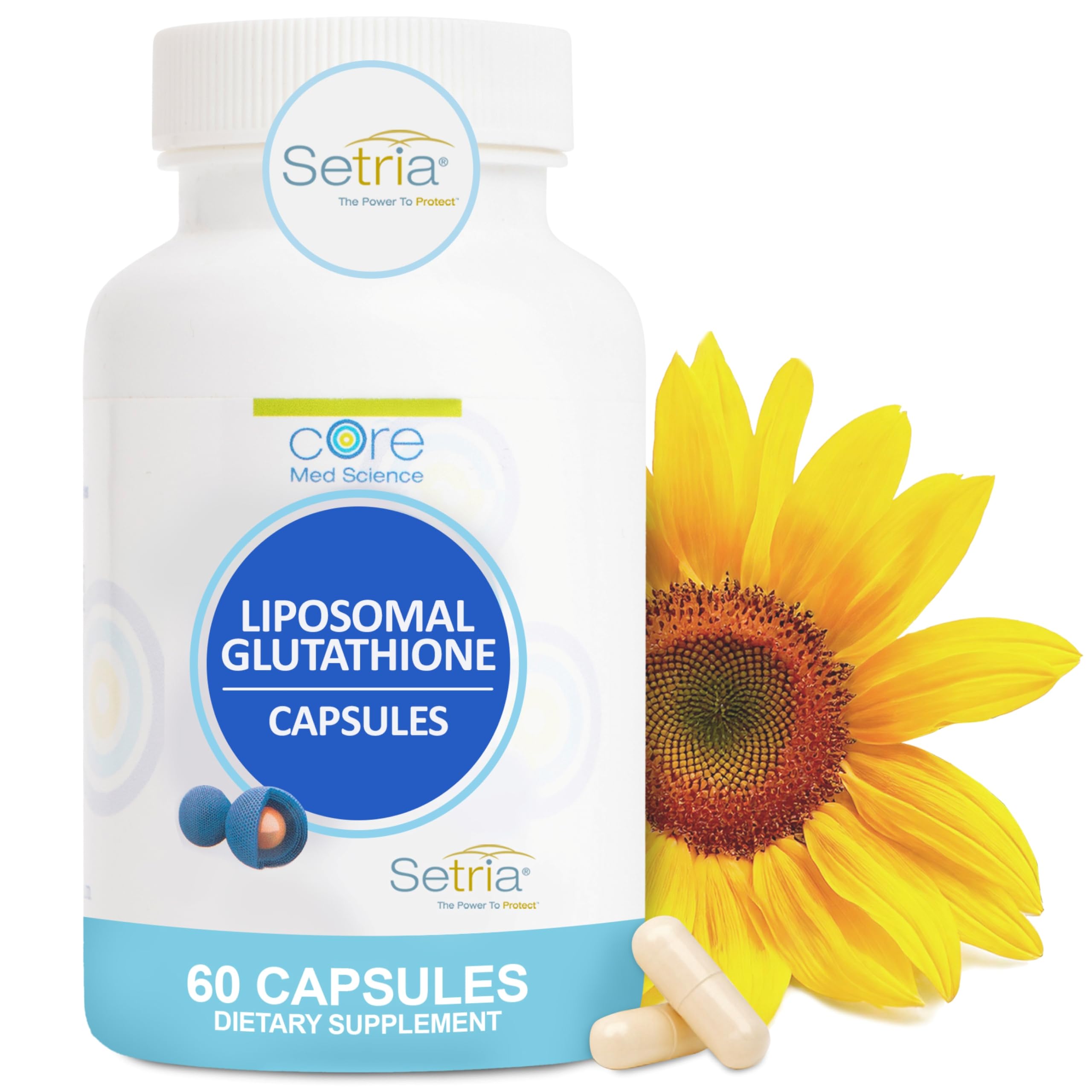 Core Med Science Liposomal Glutathione liquid pour showing quick absorption potential