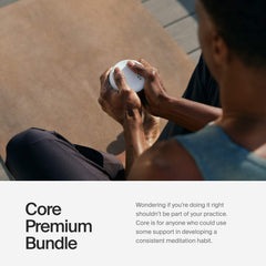 Core Meditation Trainer emitting soft vibrations to guide breathing