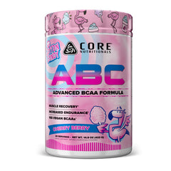 Core Nutritionals ABC Advanced BCAA bottle, recovery-focused for athletes.