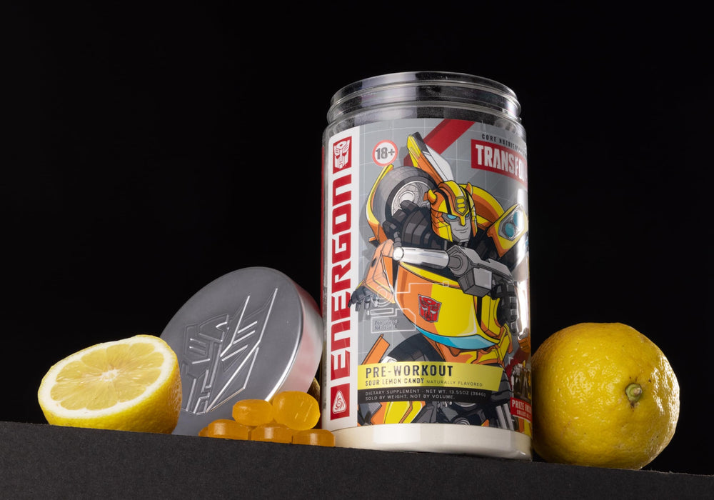 Sour Lemon Candy packaging emphasizes licensed Transformers collaboration and flavor appeal.