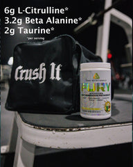 Core Nutritionals Fury V2 glass with water illustrates quick mixability for a smooth pre-workout drink.