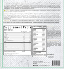 Velositol and enzyme blend label indicating digestion-friendly protein support.