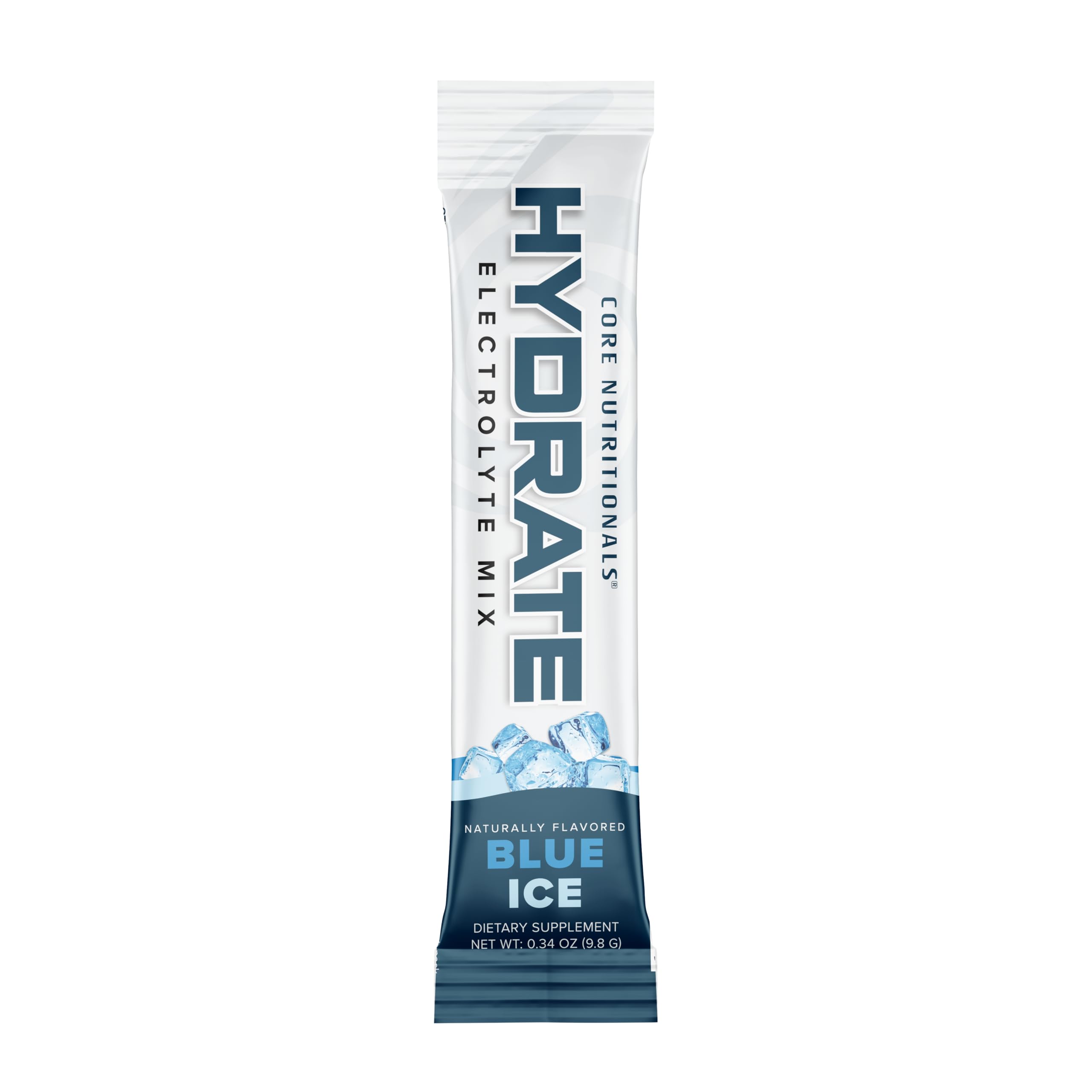Core Nutritionals HYDRATE blue-ice pour demonstrates quick electrolyte support during training.