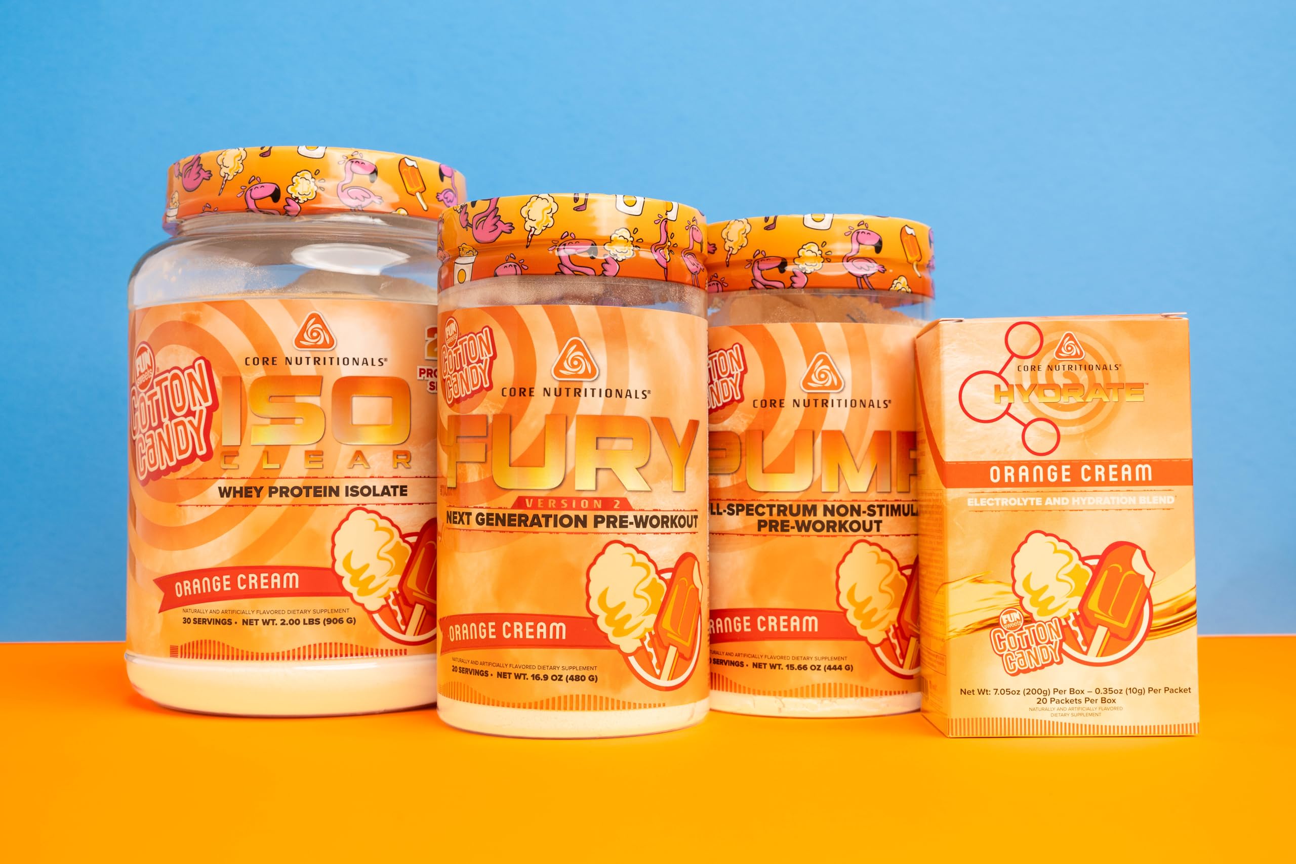 Refreshing Core Nutritionals Hydrate orange cream drink post-workout recovery beverage.