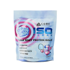Core Nutritionals Iso Clear whey bottle highlighting lactose-free, easy digestion protein for workouts.