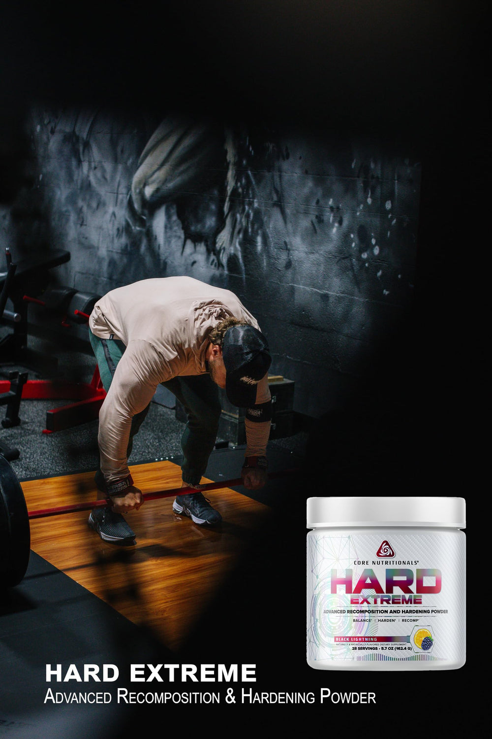 Core Nutritionals Platinum Hard in gym setting during training session