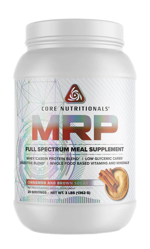 Core Nutritionals Platinum MRP bottle—compact, portable nourishment for on-the-go protein.