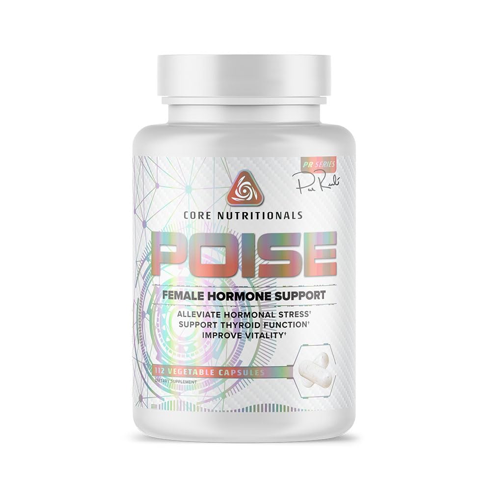 Core Nutritionals Poise bottle with easy-to-swallow capsules for daily hormone support