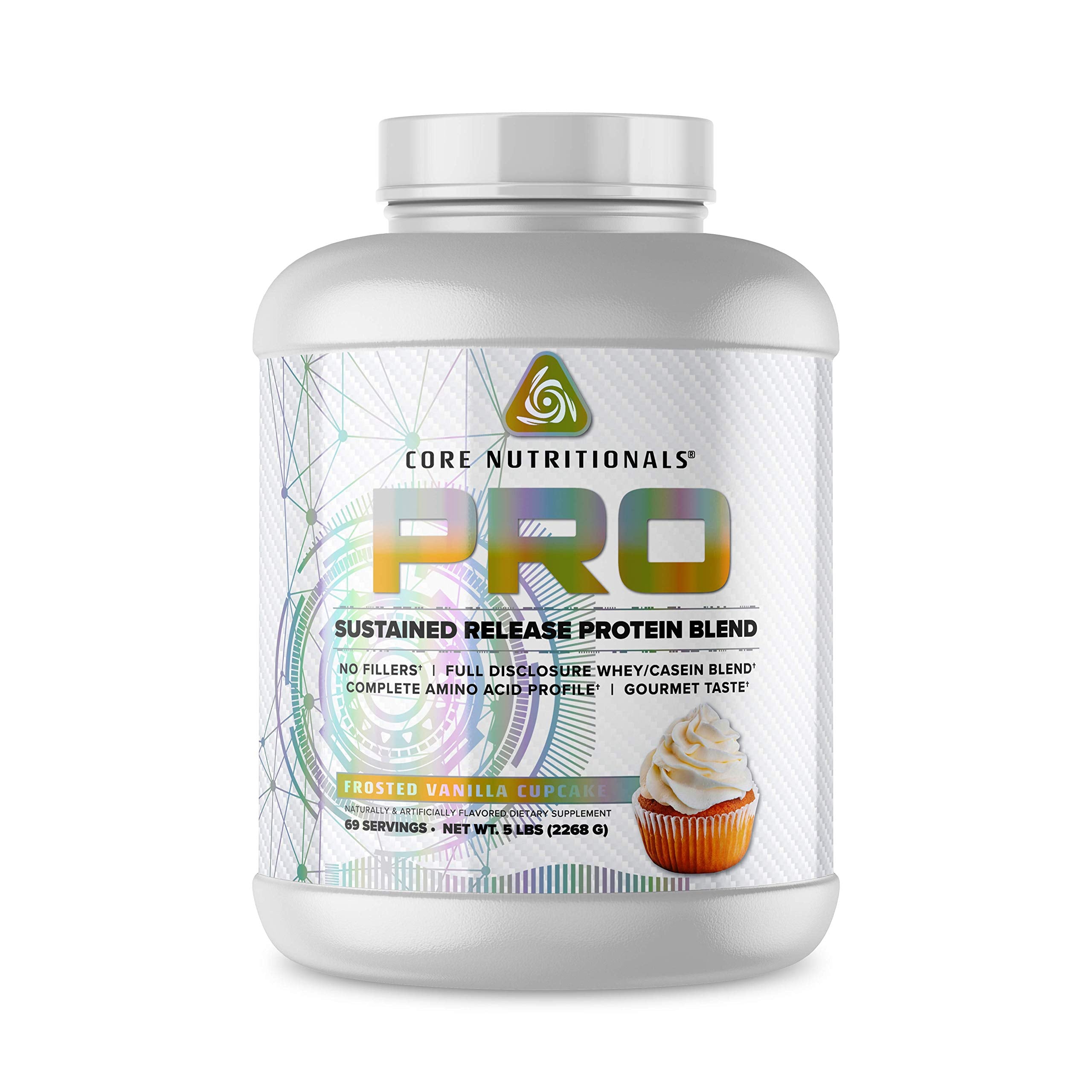 Core Nutritionals Pro Sustained Release Protein bottle demonstrates balanced protein for steady amino acid support.