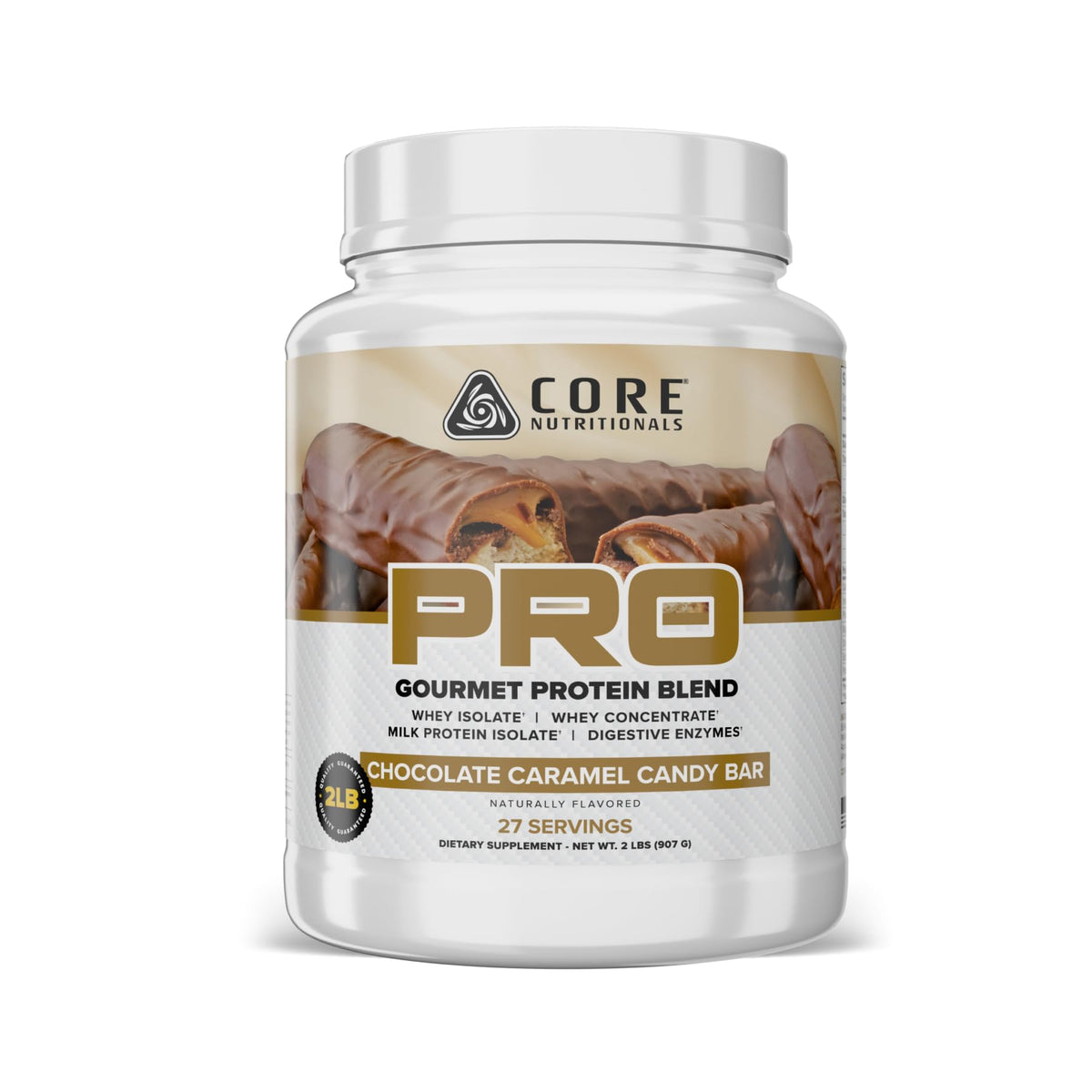 Core Nutritionals Pro Sustained Release Whey bottle front view for steady recovery.