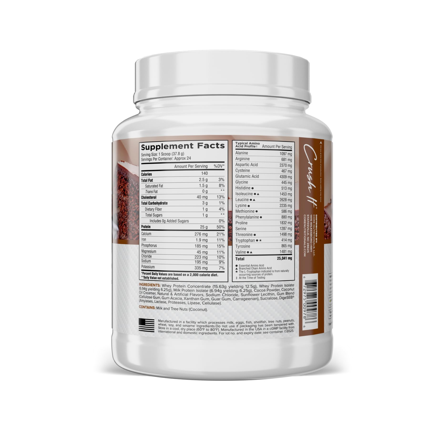 Core Nutritionals Pro Sustained Release label shows blend for balanced nutrition