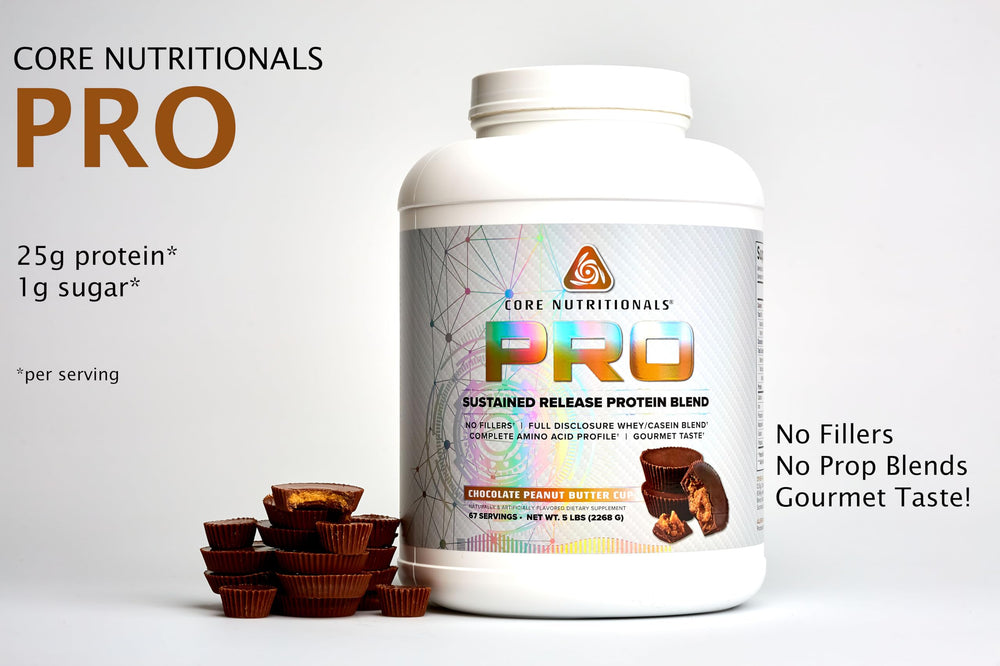Core Nutritionals Pro Sustained Release shake image highlighting smooth mixing for post-workout refuel