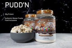 Core Nutritionals Pudd'n 2 lb tub highlighting 17 servings.