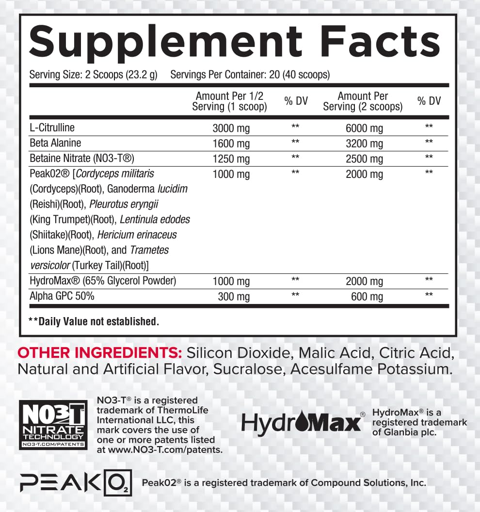 Core Nutritionals Pump Cherry Burst scoop ready for precise dosing and sustained effort.