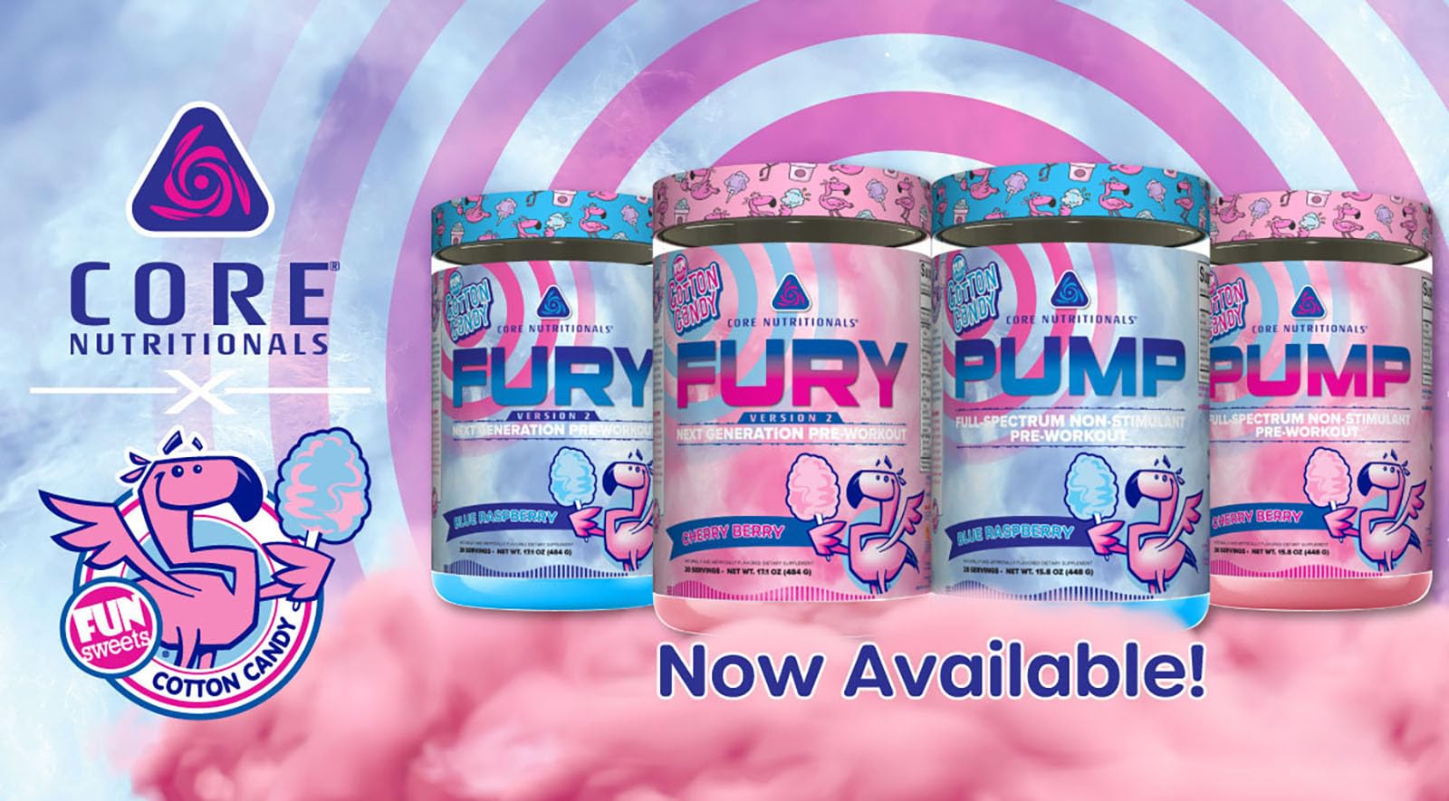 Core Nutritionals Pump ingredient icons highlight performance blends