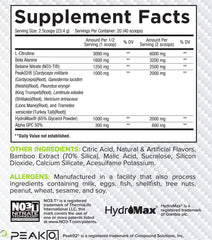 Core Nutritionals Pump scoop dispensing powder for precise pre-workout servings.
