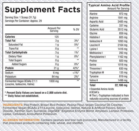 Core Nutritionals Core VEGAN shake with creamy texture and rich color.