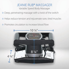 Accessory bundle for Jeanie Rub Massager including bag and pad cover.