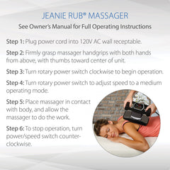 Fleece pad cover adding softness to Jeanie Rub massage sessions.