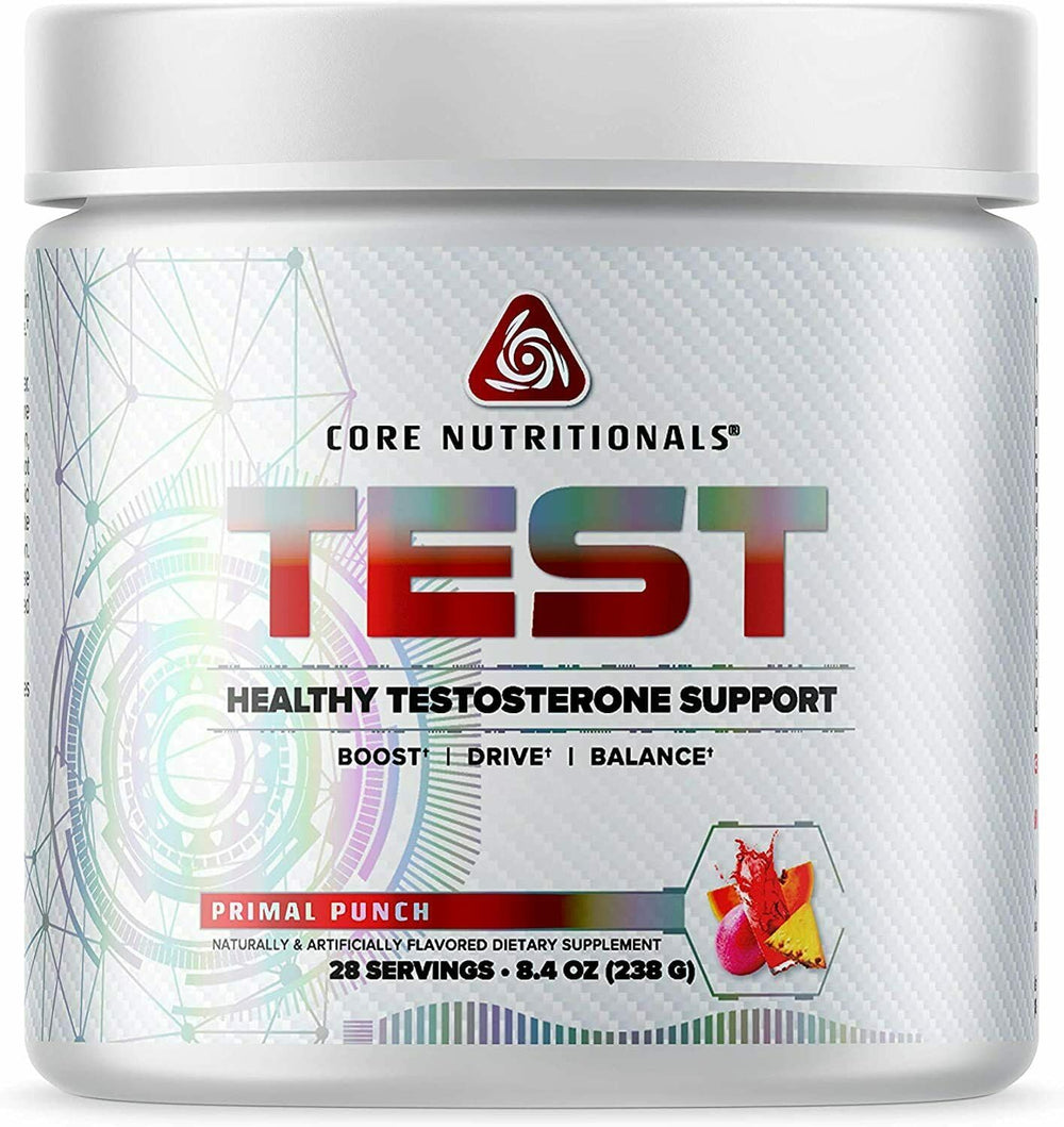 Core TEST bottle pour shown for easy daily use and on-the-go health routines