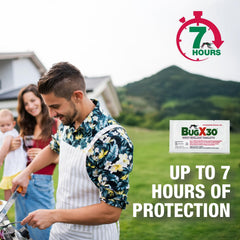 Wipe applied on skin during outdoor activity
