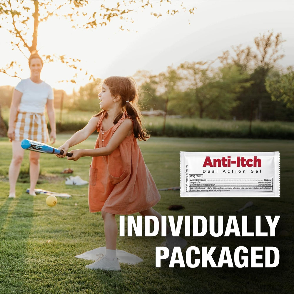 CoreTex compact anti-itch gel packet for quick relief on outdoor trips.