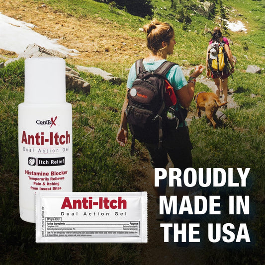 CoreTex gel packet addressing poison plant rash for hikers.