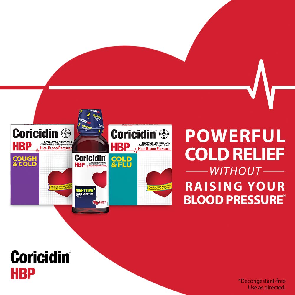 Nighttime use scene with Coricidin HBP relief