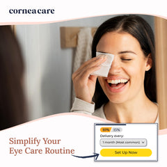 CorneaCare Rise travel-ready pack demonstrating convenient use