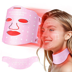 Coroever red-light face-mask closeup with LED array for skin activation