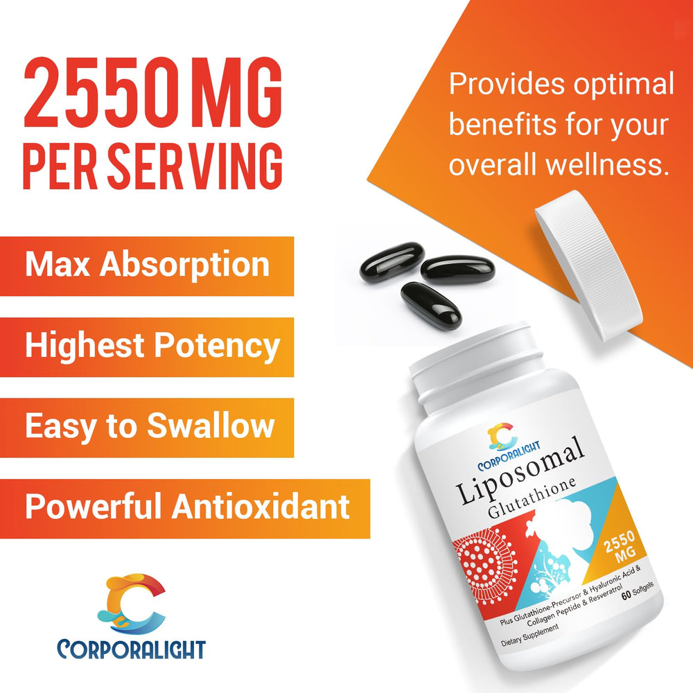 CORPORALIGHT Glutathione softgels capsules for convenient daily dosing