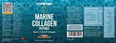 CORREXIKO brand label emphasizing marine origin and hydrolysis process