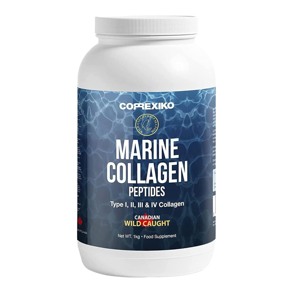 CORREXIKO hydrolyzed marine collagen powder 1kg bottle for daily skin and joints support