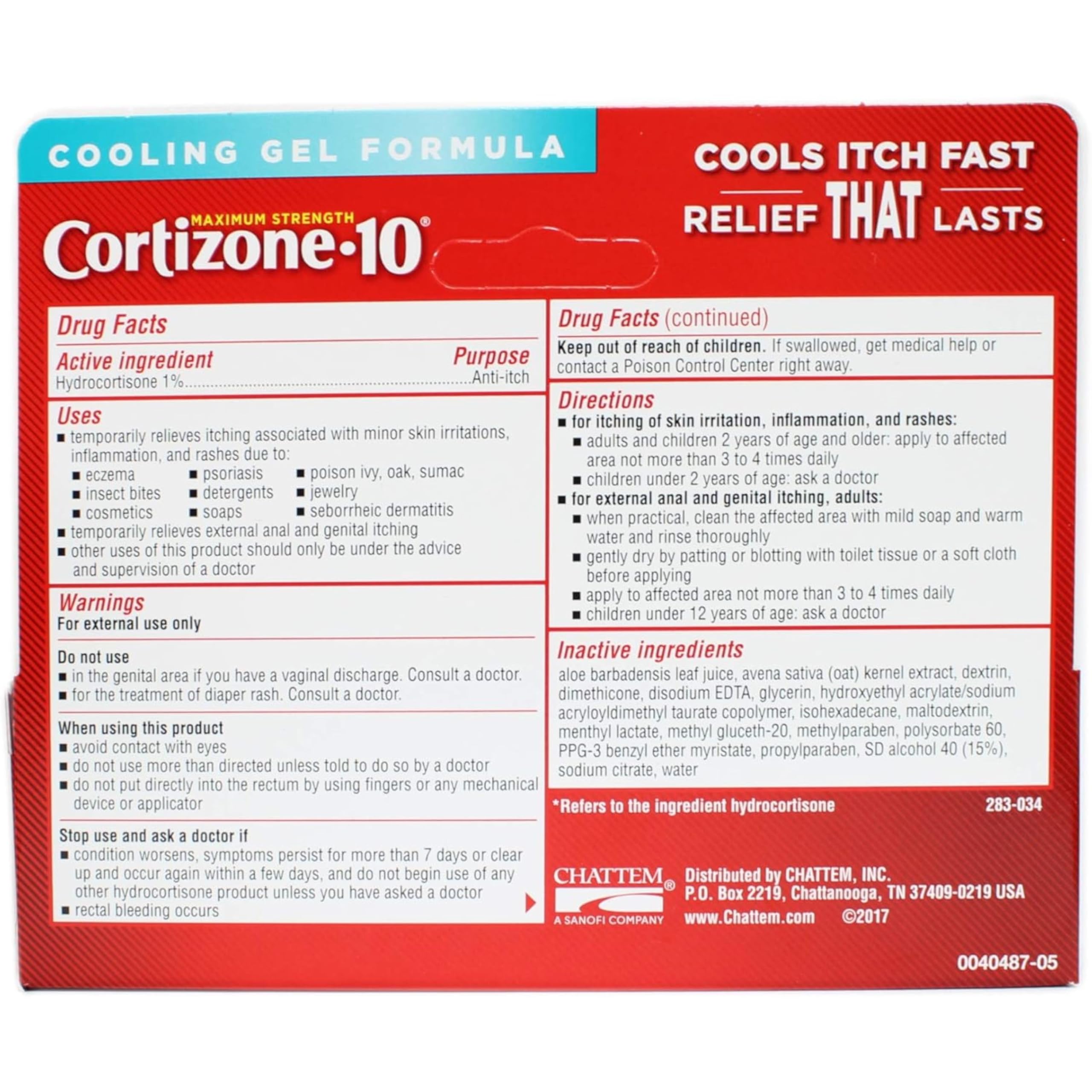 Cortizone-10 application on skin shows gentle, cooling relief.